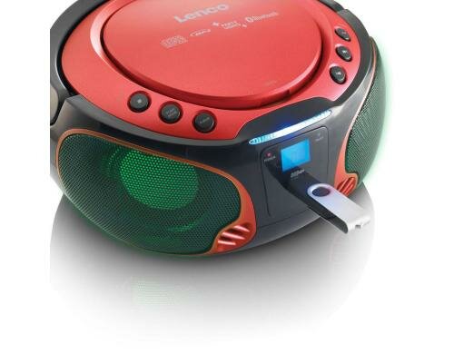 Lenco SCD-550 CD-Player, Rot Lichteffekt im Rhythmus der Musik