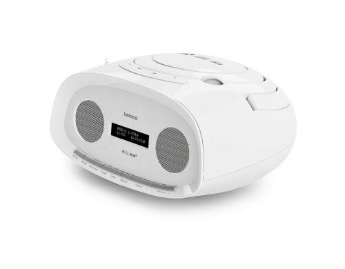 Lenco SCD-69, DAB+/FM Radio, Weiss portabel, CD-Player, USB