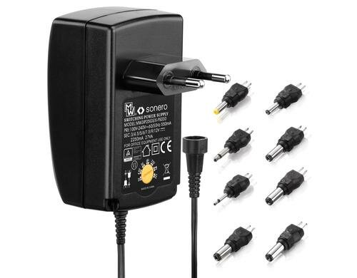 Sonero X-PS030 Steckernetzteil 3 - 12 VDC, 27 W, 2250 mA