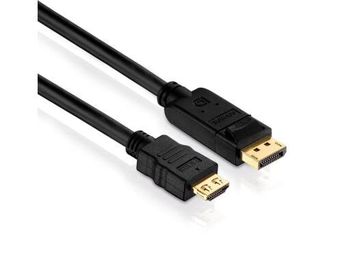 PureInstall, Adapterkabel DP/HDMI, 10.00m vergoldete Stecker
