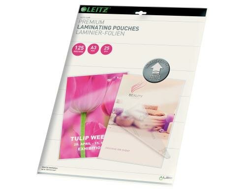Leitz iLAM UDT Heisslaminierfolien A3 125 mic, 25 Stück