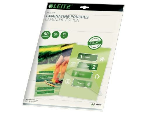 Leitz Heisslaminierfolien A4 80 mic, 25 Stück