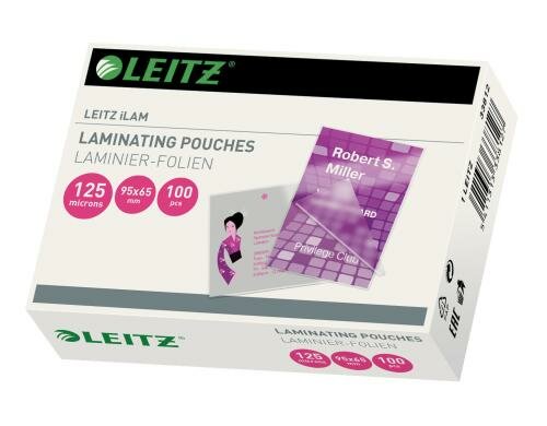 Leitz iLAM Heisslaminierfolien 65x95 mm 125 mic, 100 Stück