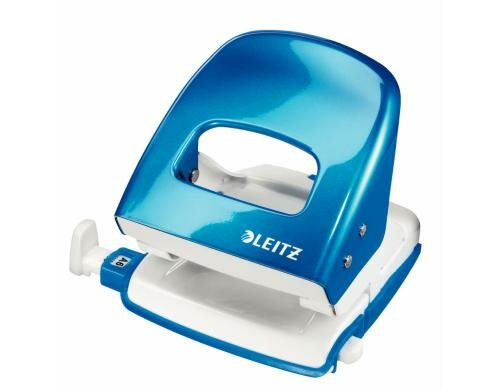 Leitz WOW Bürolocher NeXXt blau metallic, 30 Blatt, Metall