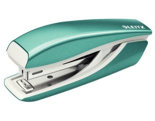 Leitz WOW Mini-Heftgerät NeXXt eisblau metallic, 10 Blatt, Metall