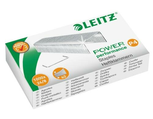 Leitz Power Performance P4 Heftklammern 24/8, 1000 Stück, bis 40 Blatt