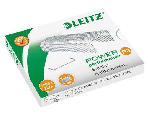 Leitz Power Performance P3 Heftklammern 26/6, 1000 Stück, bis 30 Blatt
