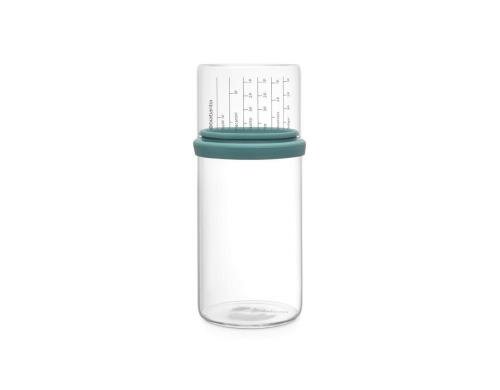 Brabantia Vorratsglas 1 Liter mint mit Messbecher, Glas
