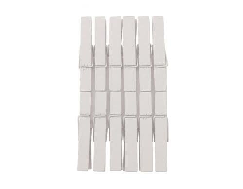 Glorex Wäscheklammer aus Holz 4.8 cm, 12 Stück, weiss