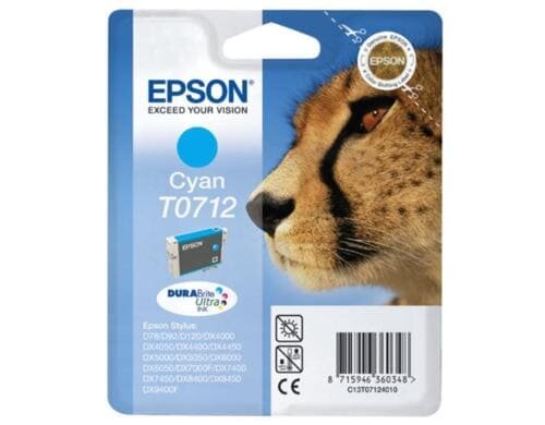 Tinte Epson C13T07124011 cyan, 5.5ml zu Stylus DX6000/D78/DX4000/4050, 485 Seite