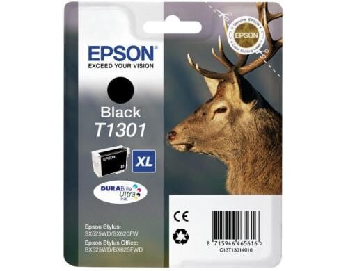 Tinte Epson C13T13014012 schwarz, 25.9ml Stylus SX525WD,