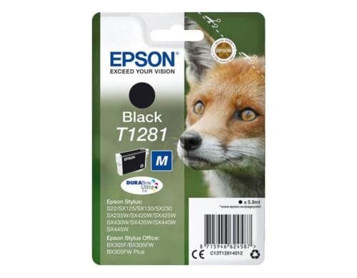 Tinte Epson C13T12814012, schwarz, , 5.9ml zu Stylus BX305F/S22/SX125/SX420W/SX425W
