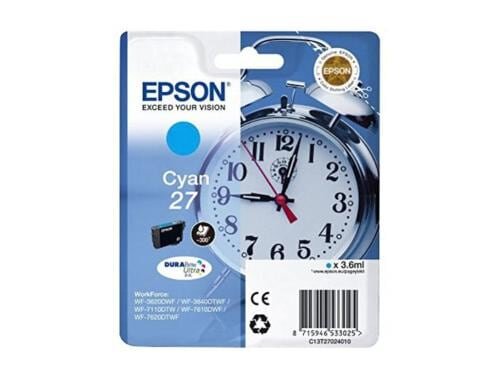 Tinte Epson C13T27024012 Nr. 27, cyan WF 3620/7620 300 Seiten