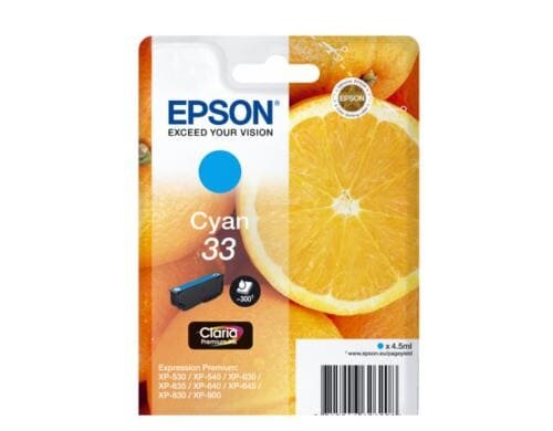 Tinte Epson C13T33424012 Cyan singel pack