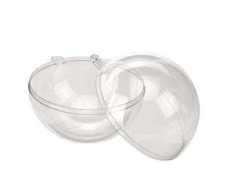 Glorex Kugel Kunststoff-Kugel teilbar 12 cm 1 Stück, zum Befüllen/Bebasteln