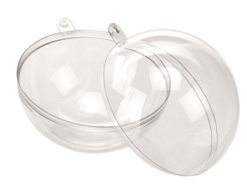 Glorex Kugel Kunststoff-Kugel teilbar 16 cm 1 Stück, zum Befüllen/Bebasteln