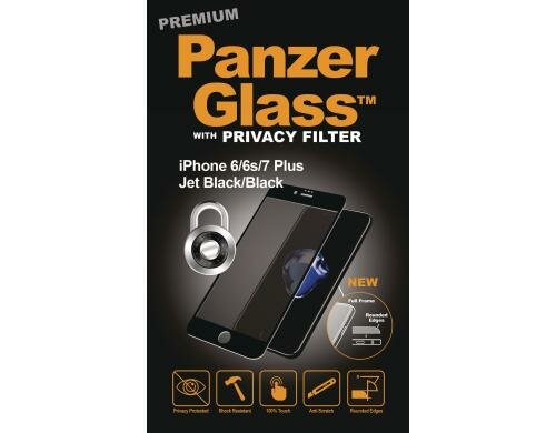 Panzerglass Displayschutz Privacy für iPhone 6/6s/7/8 Plus Jet Black
