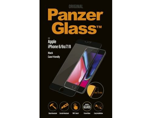 Panzerglass Displayschutz für iPhone 6/6s/7/8 black / black