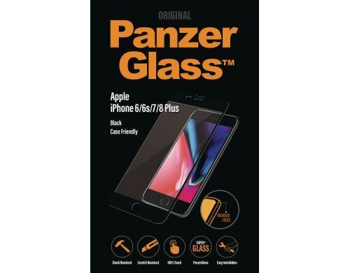 Panzerglass Displayschutz für iPhone 6/6s/7/8 Plus jetblack / black