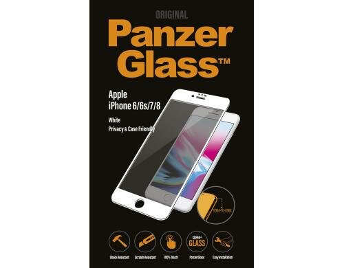 Panzerglass Displayschutz Privacy für iPhone 6/6s/7/8 white