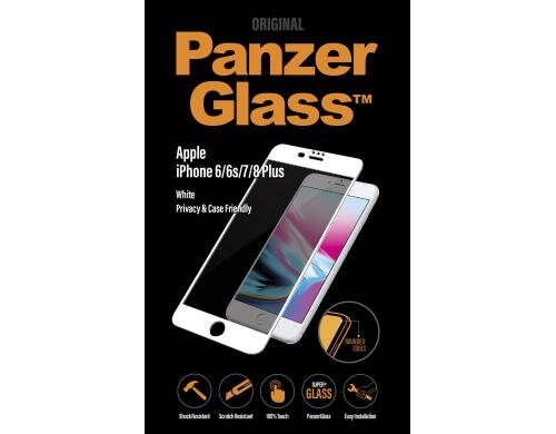Panzerglass Displayschutz Privacy für iPhone 6/6s/7/8 Plus white