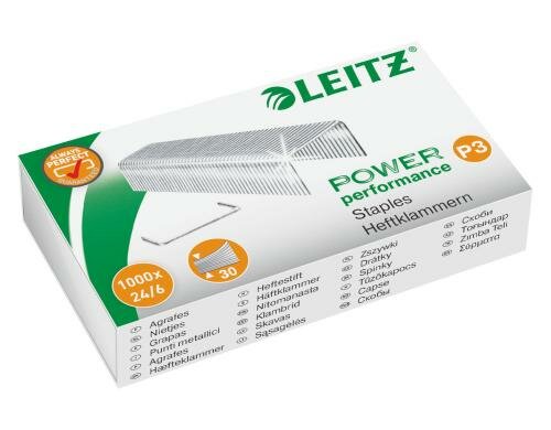 Leitz Power Performance P3 Heftklammern 24/6, 1000 Stück, bis 30 Blatt