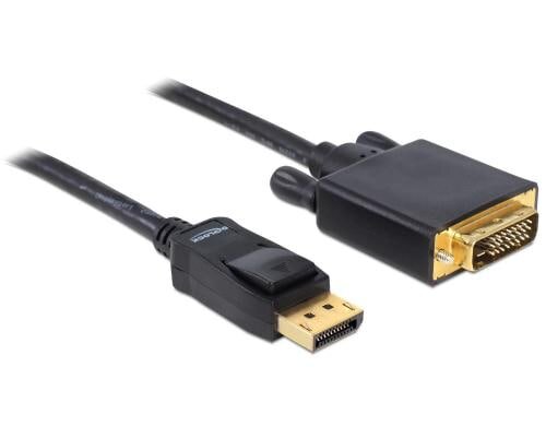 Delock DisplayPort - DVI-D Kabel, 2m Schwarz, Auflösung bis 1920 x 1200 @ 60 Hz