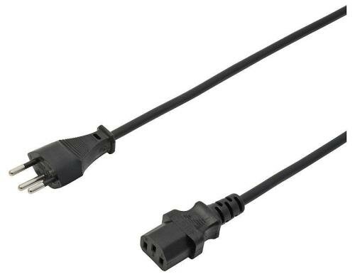 TD-Apparatekabel 5 m schwarz, 3x 1.00 mm2 T12 - C13 angespritzt