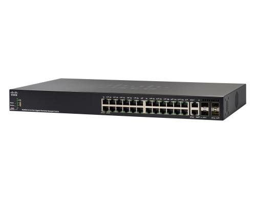 Cisco SG350X-24: 24 Port Managed Switch 24xGE, 2xSFP+, 2xSFP+/RJ45 10G