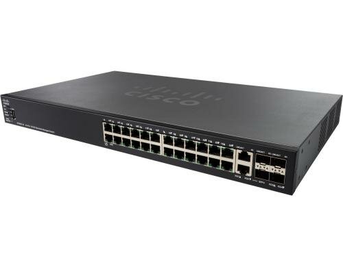 Cisco SF550X-24: 24 Port Managed Switch 24xFE, 2xSFP+/RJ45 10G, 2xSFP+ 1G