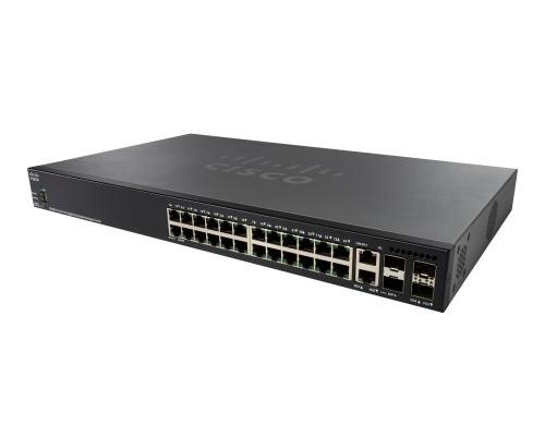Cisco SG550X-24: 24 Port Managed Switch 24xGE, 2xSFP+/RJ45 10G, 2xSFP+ 1G