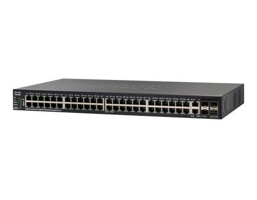Cisco SG550X-48P: 48 Port Managed Switch 48xGE PoE+ (382W), 2xSFP+/RJ45 10G