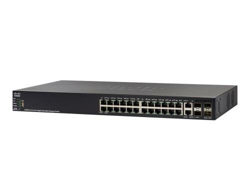 Cisco SG550X-24MPP: 24 Port Managed Switch 24xGE PoE+ (740W), 2xSFP+/RJ45 10G