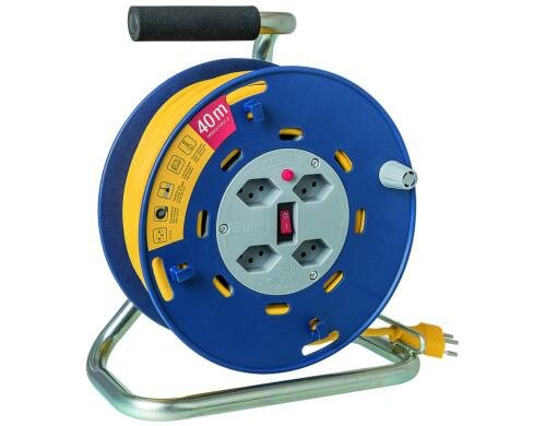 STEFFEN STERO LOOP Kabelrolle 40m 4xT13, Td 3x1mm2 Thermoschutz, Konusbremse
