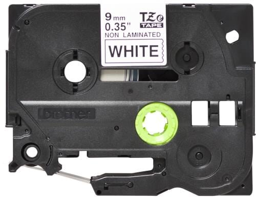 Brother P-touch Schriftband TZE-N221 nicht laminiert,schwarz auf weiss, 9mm, 8m