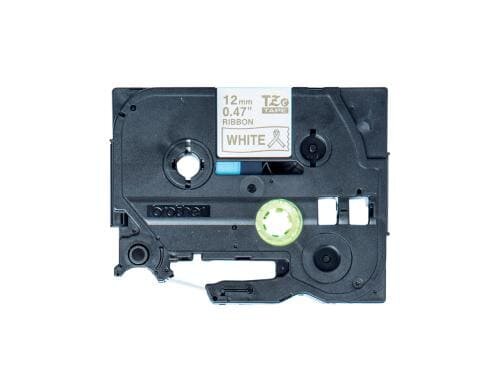 Brother P-touch Schriftband TZE-R234 Stoffband,gold auf weiss, 12mm, 4m