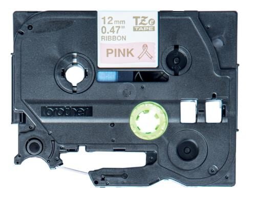 Brother P-touch Schriftband TZE-RE34 Stoffband,Gold auf Pink, 12mm, 4m