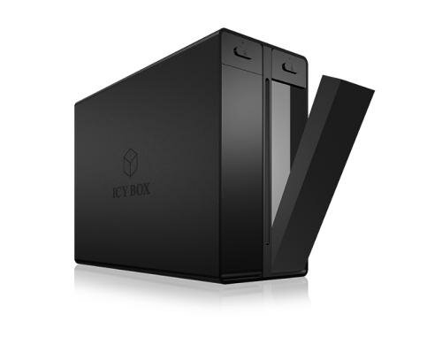 ICY BOX ext. 2x3.5 Gehäuse IB-RD3662-C31 schwarz, USB3.1 Type-C, RAID, 2 HDD