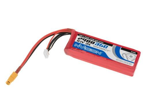 nVision LiPo-Akku 11.1V 2400mAh 35C XT60 110x36x22mm 155g