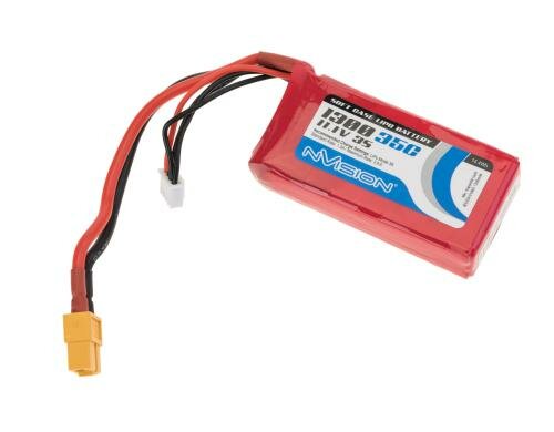 nVision LiPo-Akku 11.1V 1300mAh 35C XT60 75x36x23mm 120g