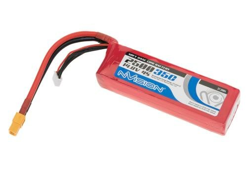 nVision LiPo-Akku 14.8V 2500mAh 35C XT60 119x36x29mm 230g