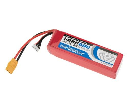nVision LiPo-Akku 22.2V 5000mAh 60C XT90 166x47x48mm 740g