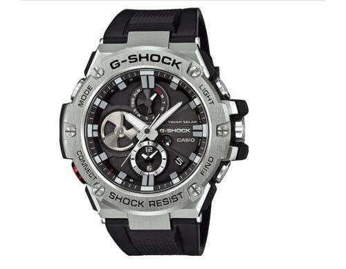 Casio G-SHOCK GST-B100-1AER achwarz Resinband, Wasserdicht 200m, schwarz