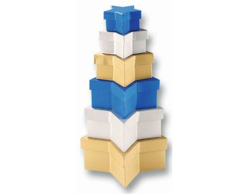 Folia Geschenkbox Stern 6 er Set