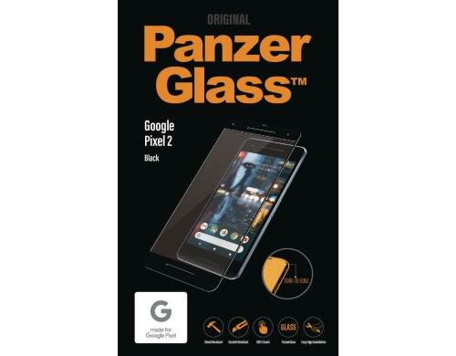 Panzerglass Displayschutz Flat Glass clear für Google Pixel 2, coloured Frame