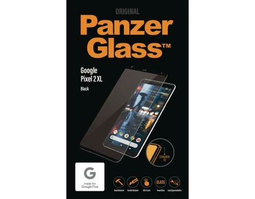 Panzerglass Displayschutz Flat Glass clear für Google Pixel 2 XL, coloured Frame