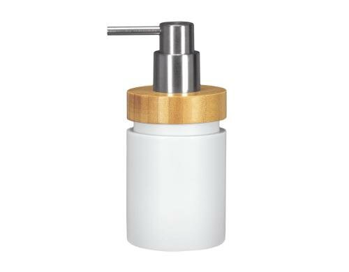 Kleine Wolke Seifenspender Vento Grösse 7.1x15.2cm, Polyresin mit Bambus