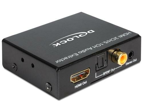 Delock HDMI Audio 5.1 Extractor TOSLINK, Chinch, S/PIF, 3.5mm Klinke, NT