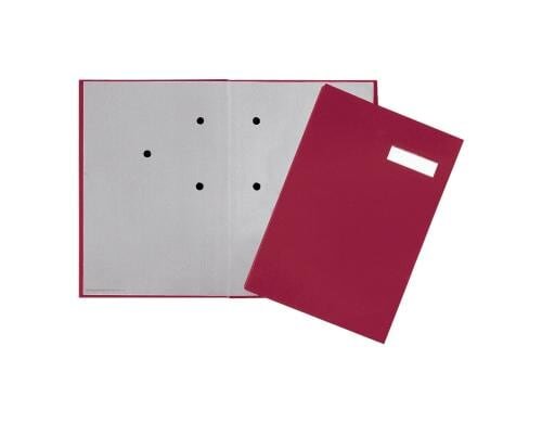 Pagna Unterschriftenmappe rot Kunststoff, 20 Fächer, Namensschild, A4