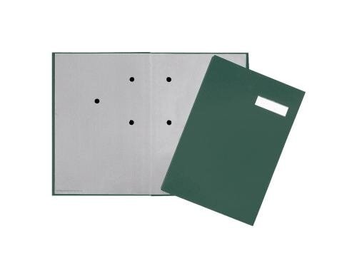 Pagna Unterschriftenmappe grün Kunststoff, 20 Fächer, Namensschild, A4